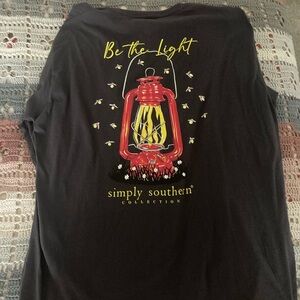 Simply Southern Black Tee with Yellow Logo